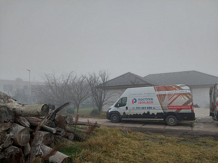 Izolace stropu novostavby rodinného domu na Znojemsku